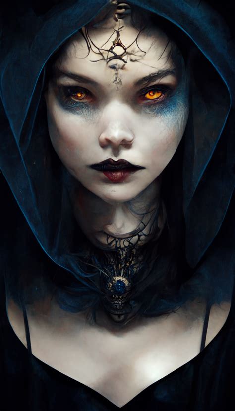 Provocative dark witch